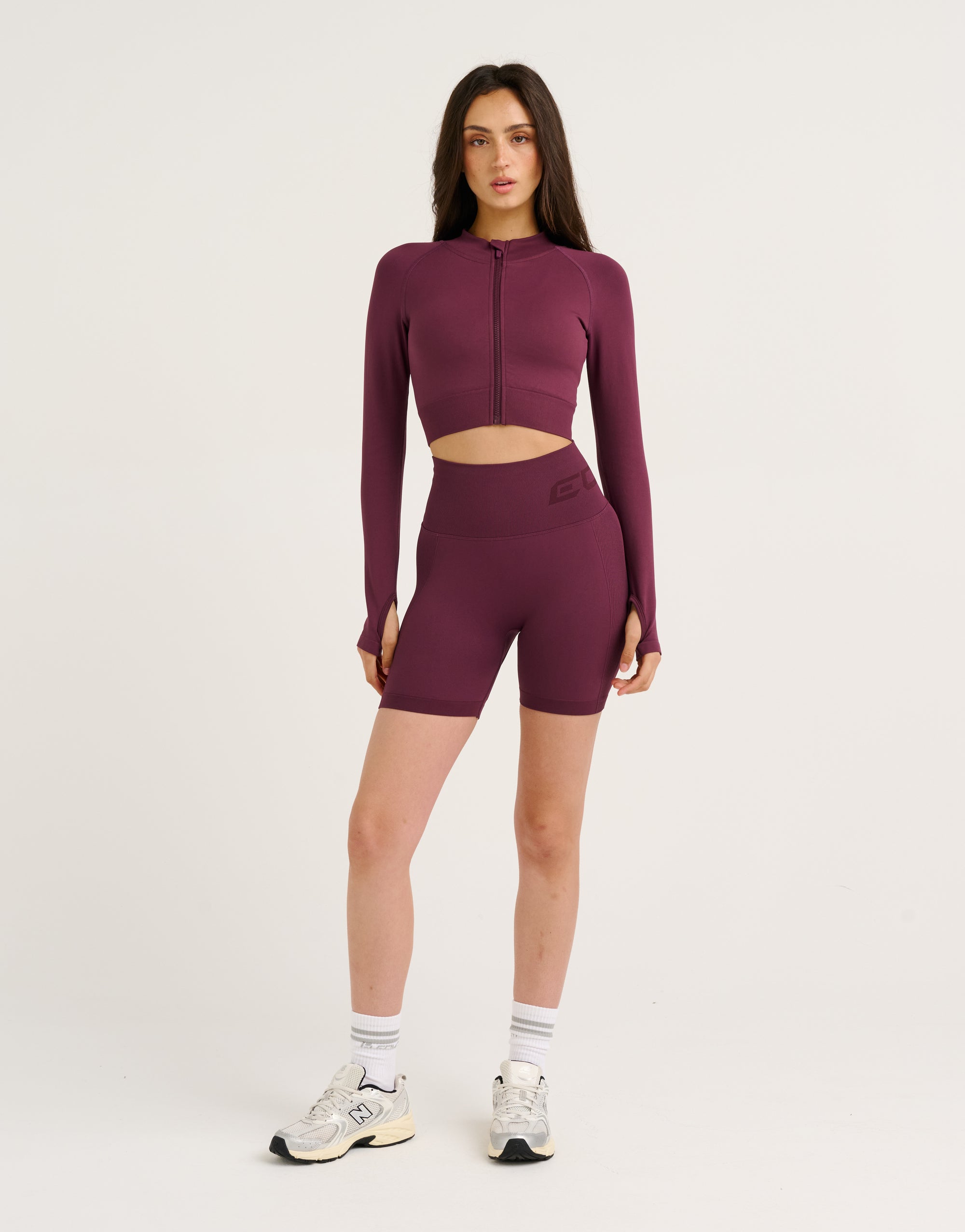 Arise Essential Zip-Up Long Sleeve - Blackberry