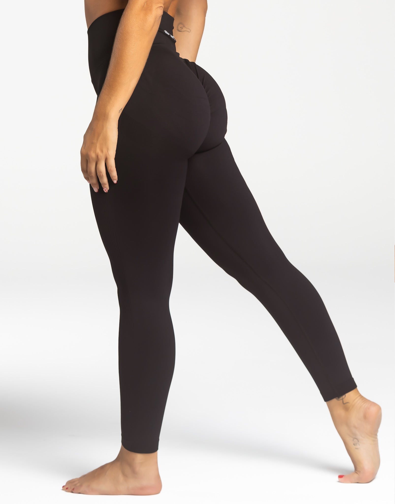 Tall Black Contour Ribbed High Waisted Leggings