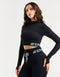Arise Style Leggings - Black with Mint