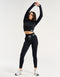 Arise Style Leggings - Black with Mint