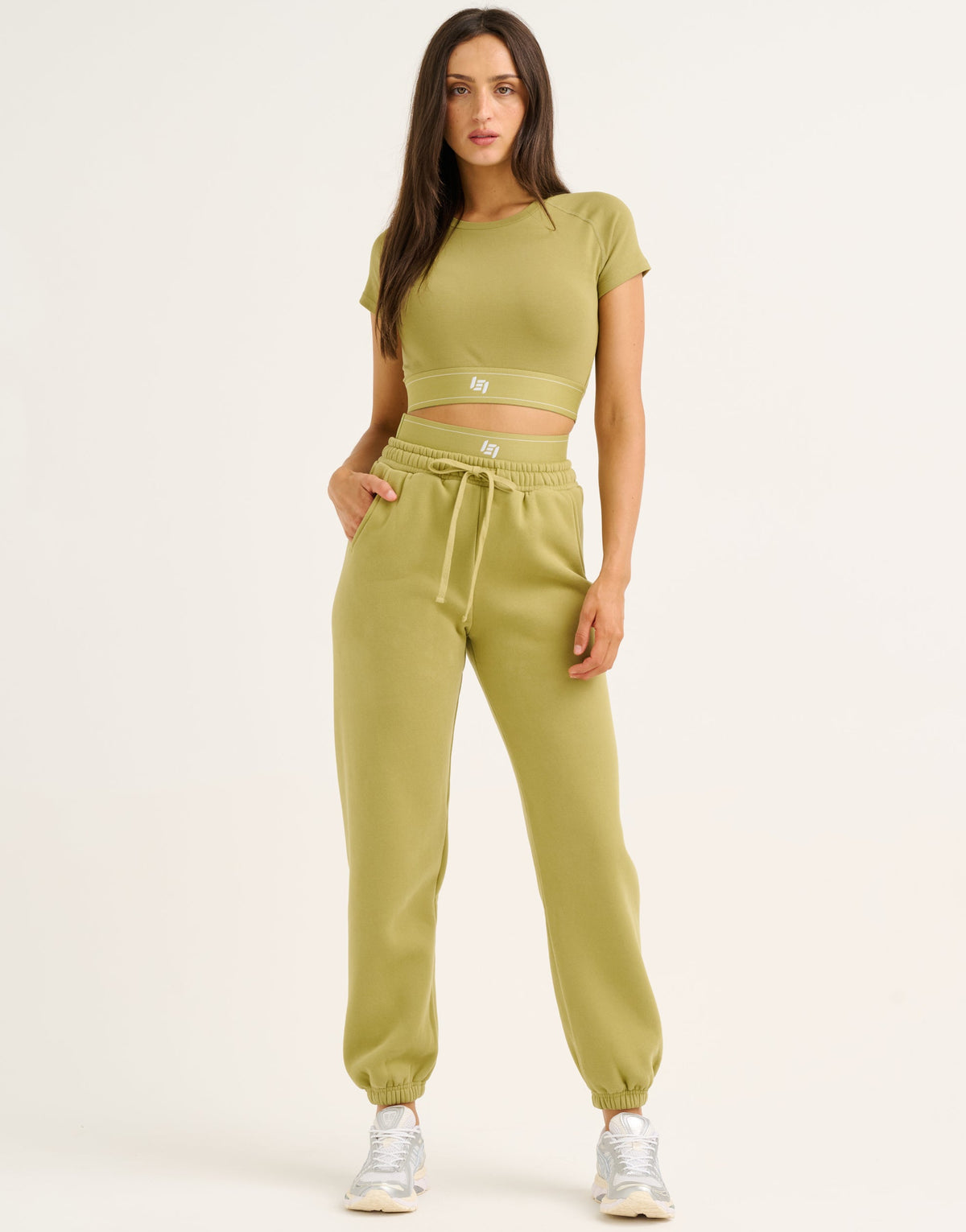 Elemental Layered Jogger Sweatpants - Olive