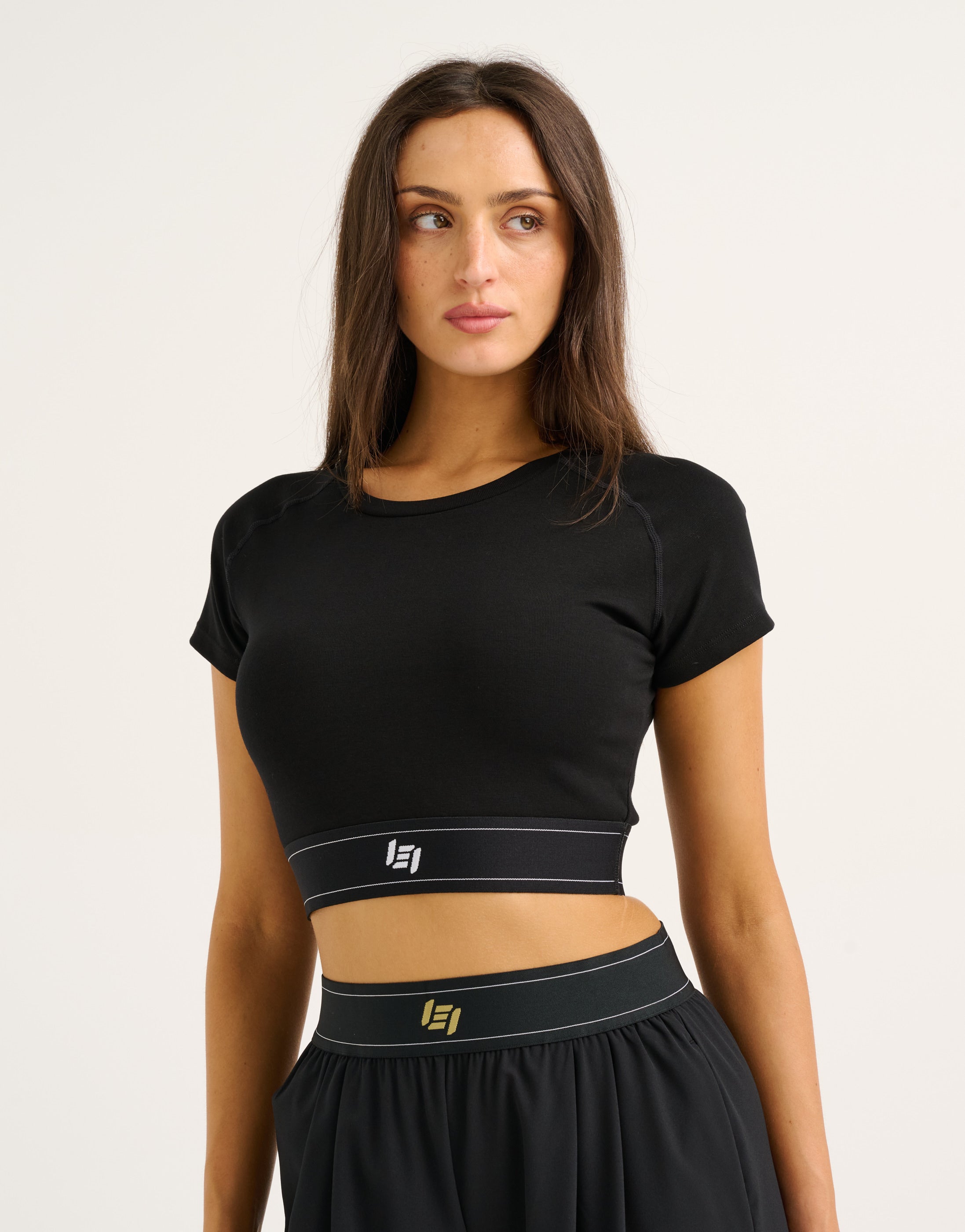 Bubble Banded Top - Black