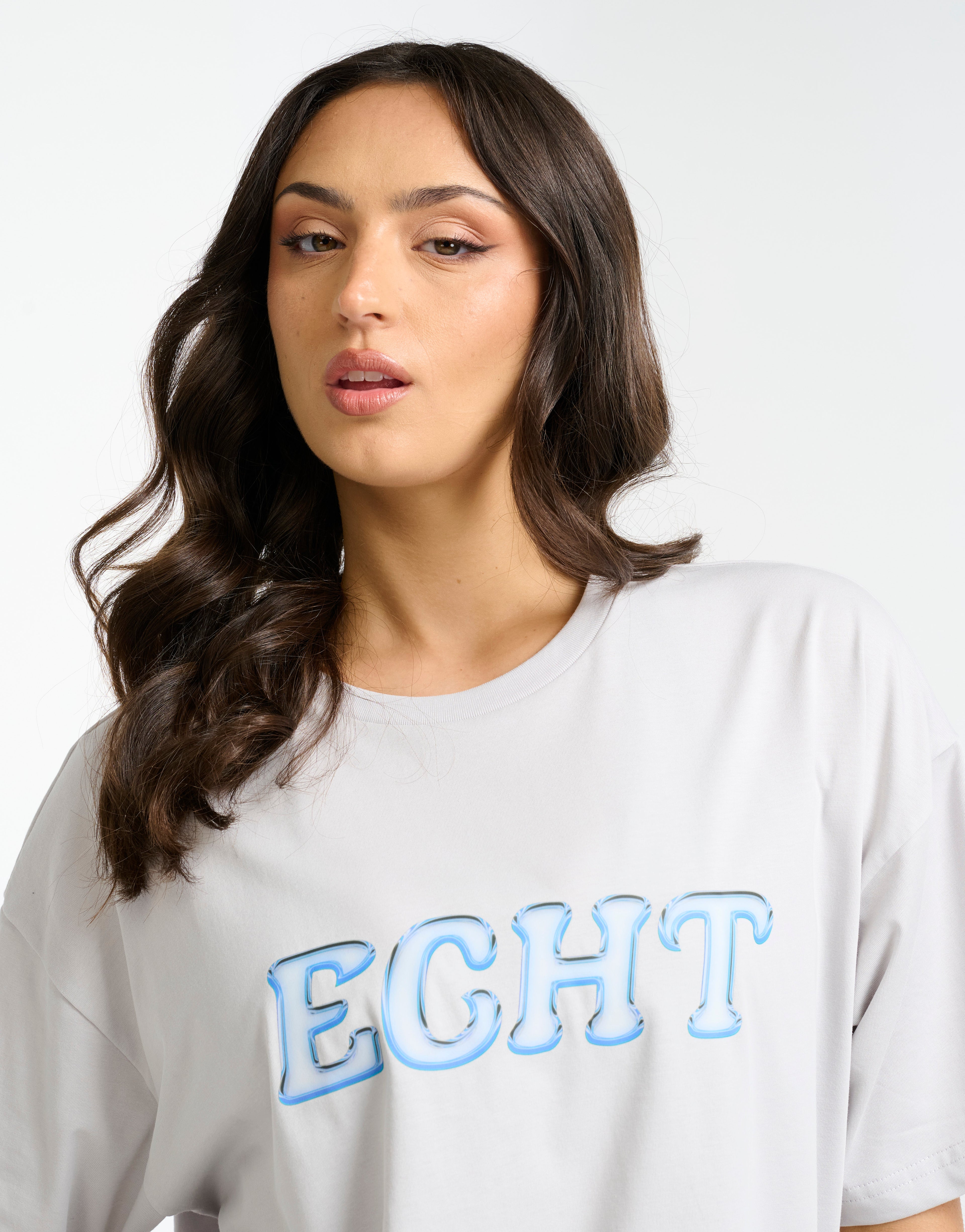 Bubble Oversize Tee - Micro Grey