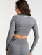 Arise Comfort Cropped Long Sleeve - Charcoal