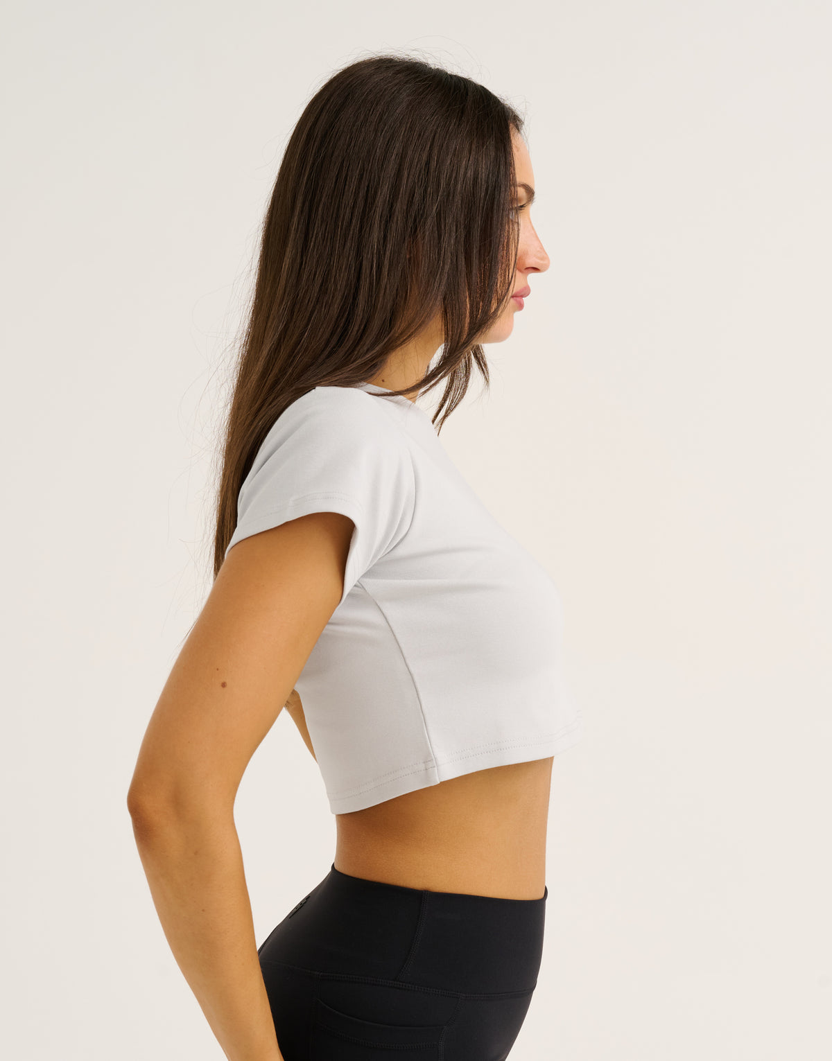 Cloud Cropped Tee - Micro Grey
