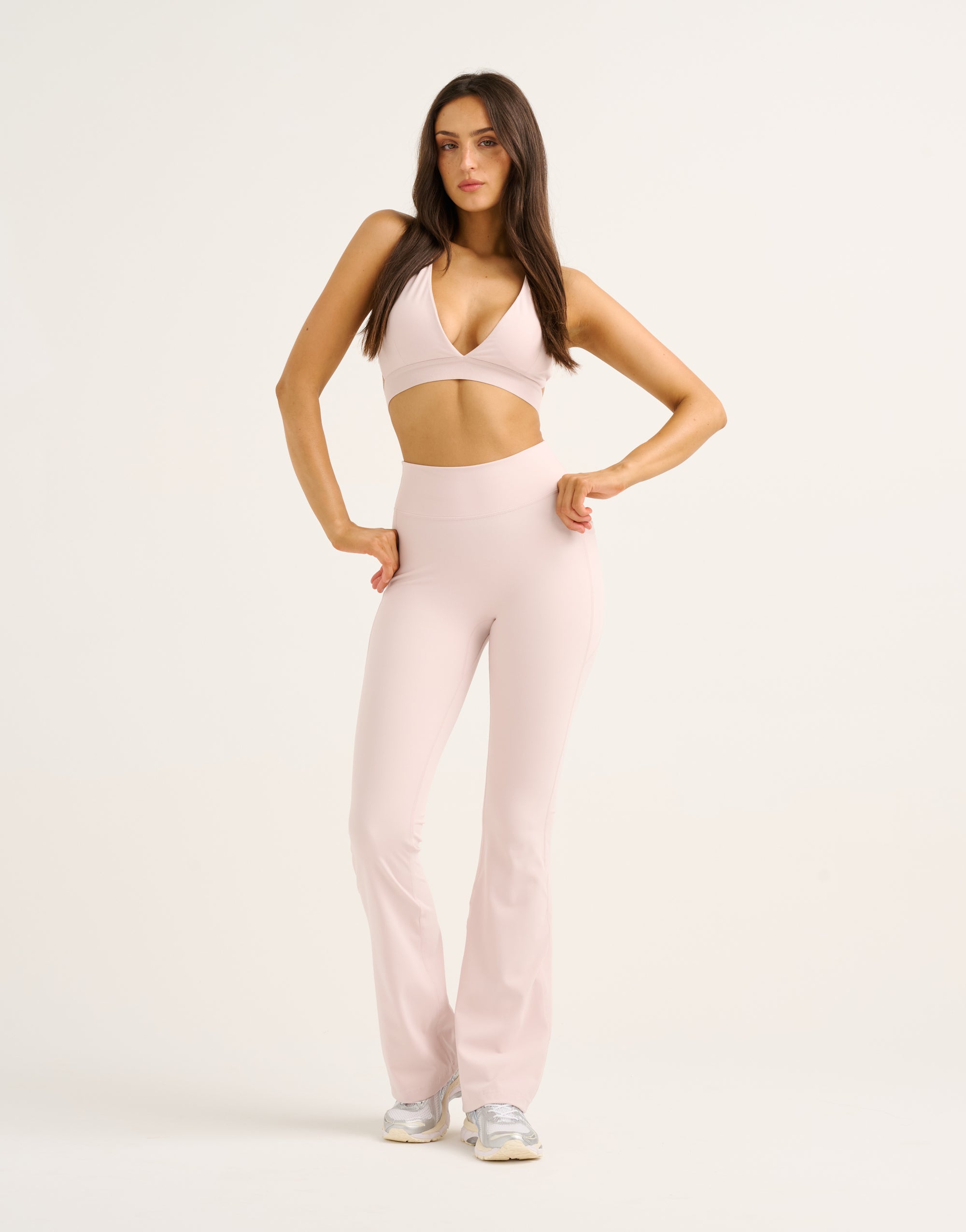 Flare Lycra Pocket Leggings - Mauve