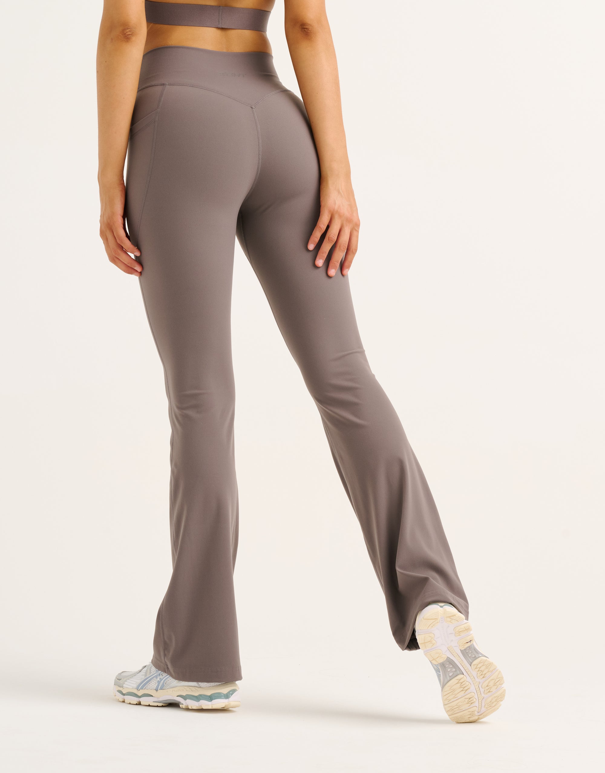 Flare Lycra Pocket Leggings - Slate Grey