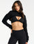 Glory High Cut Hoodie - Black