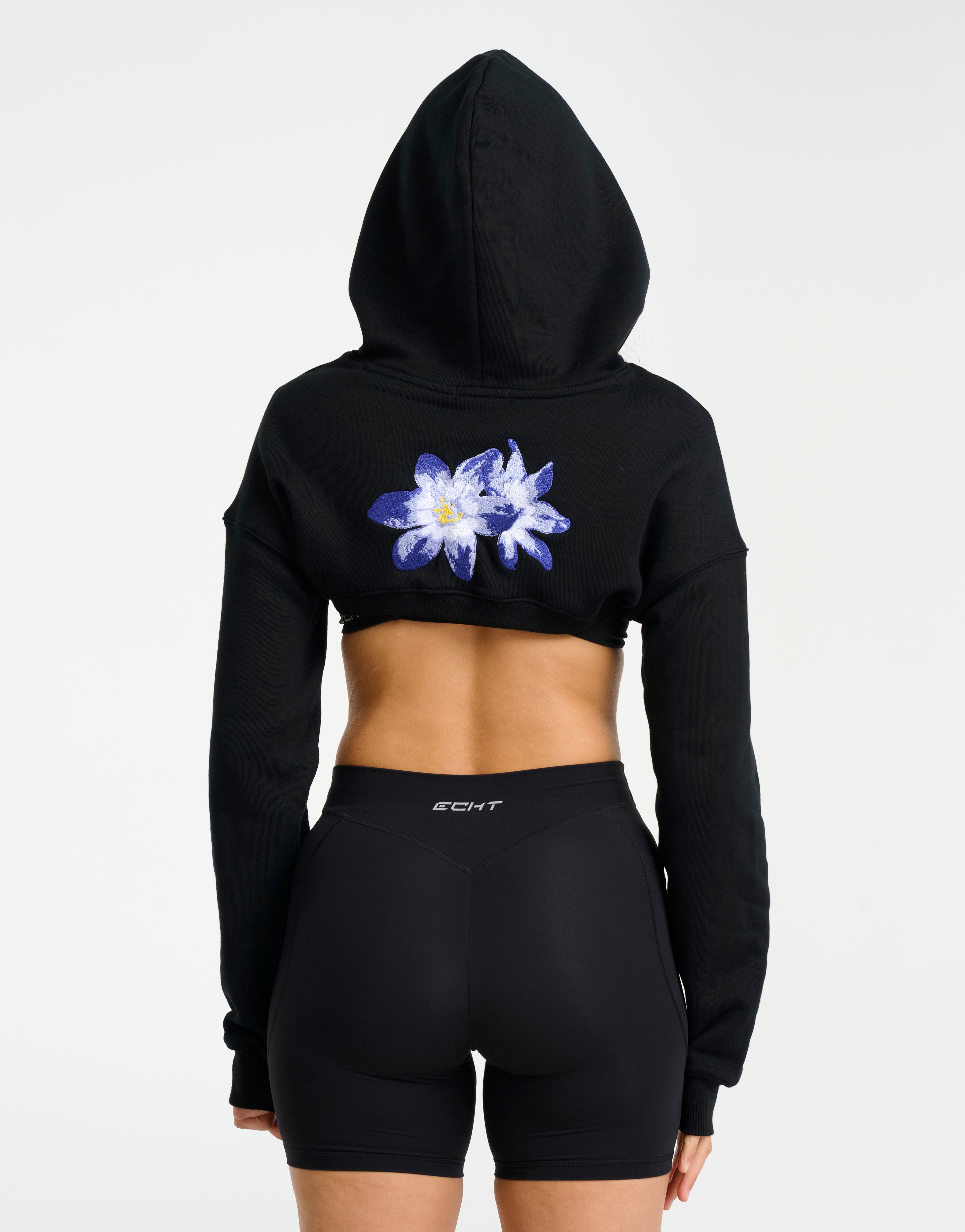 Glory High Cut Hoodie - Black
