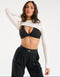 Echt Ribbed High Cut Long Sleeve - White