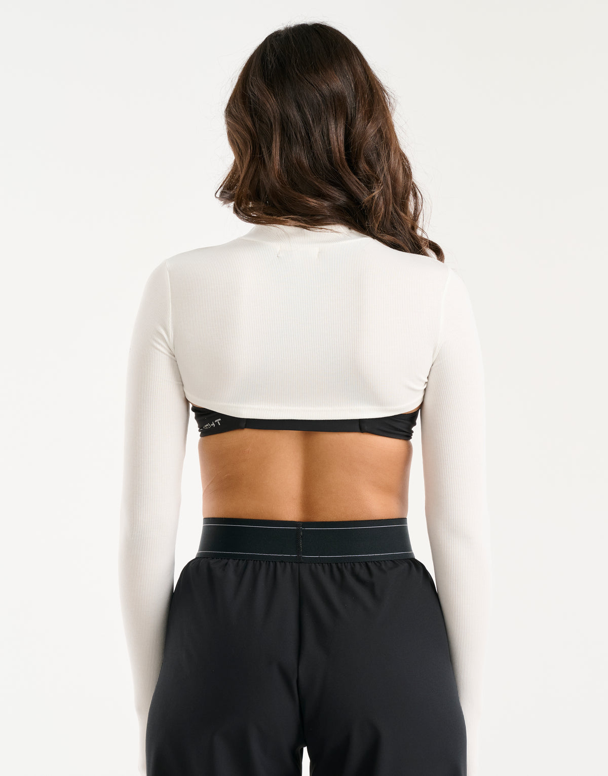 Echt Ribbed High Cut Long Sleeve - White