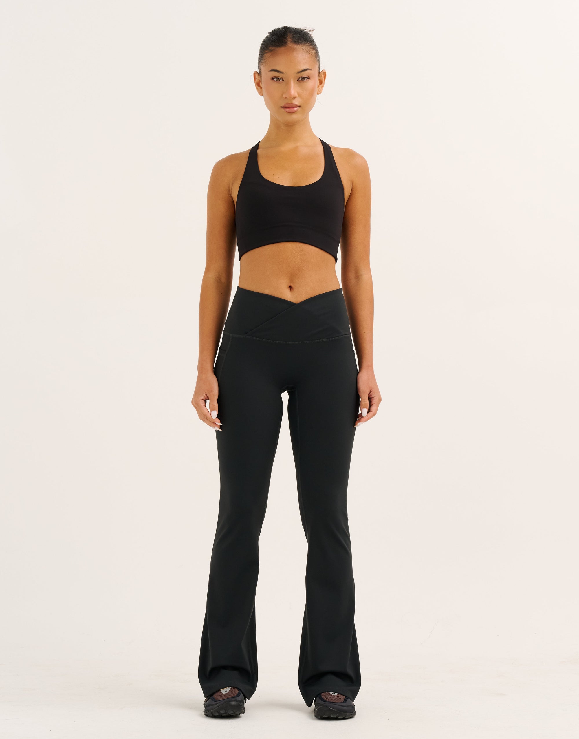 Nova Lycra® Flare Leggings - Phantom Black