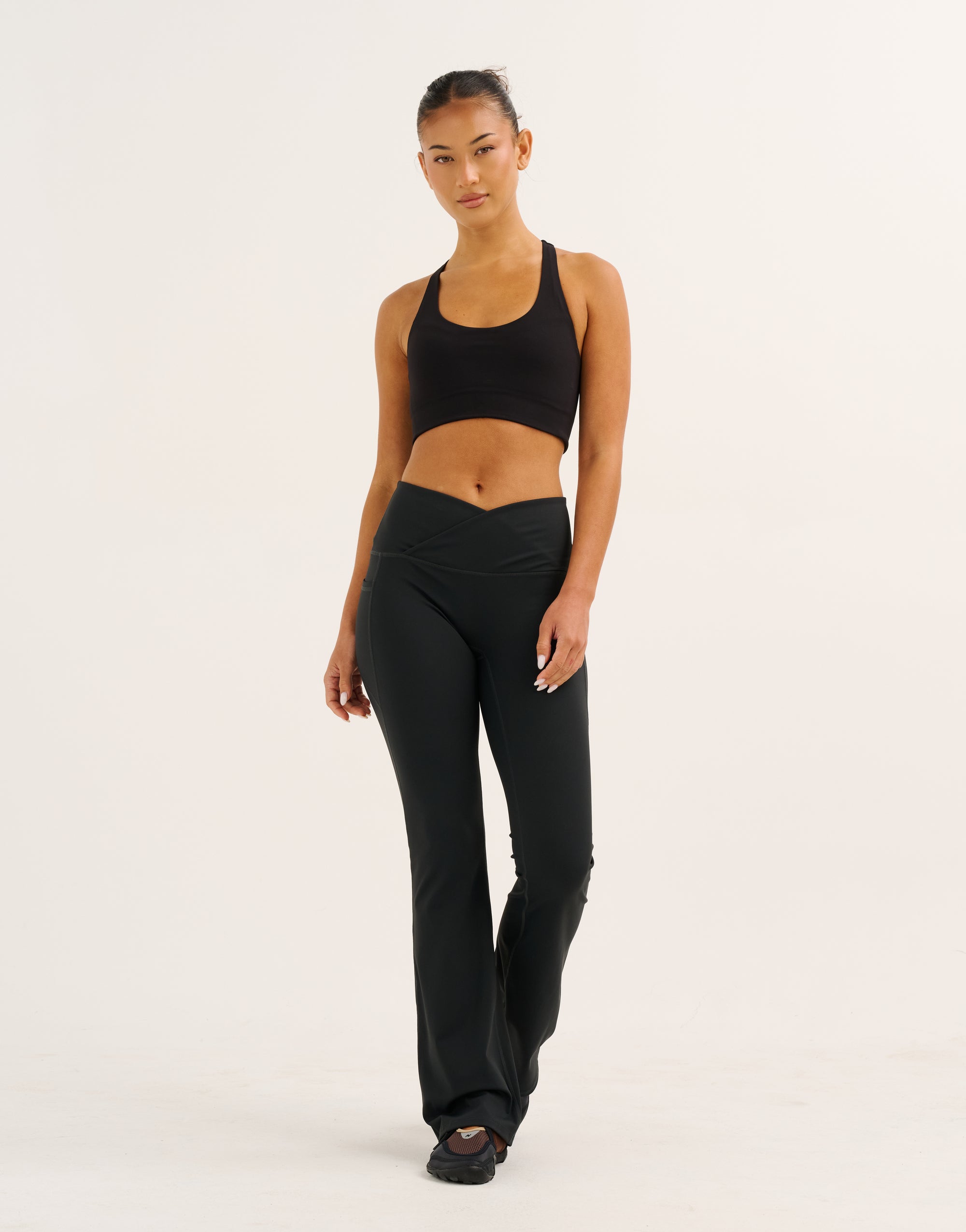 Nova Lycra® Flare Leggings - Phantom Black