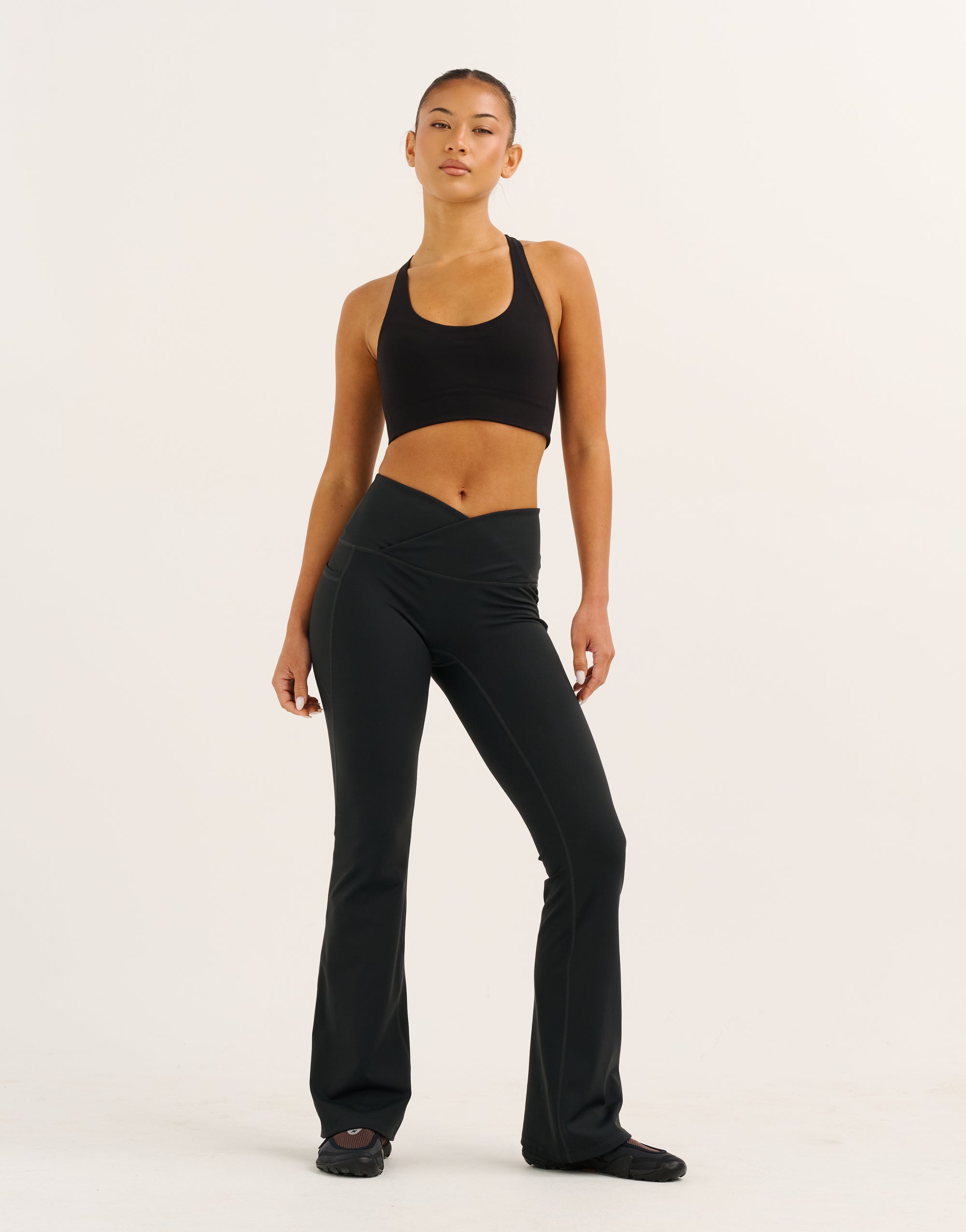 Nova Lycra® Flare Leggings - Phantom Black