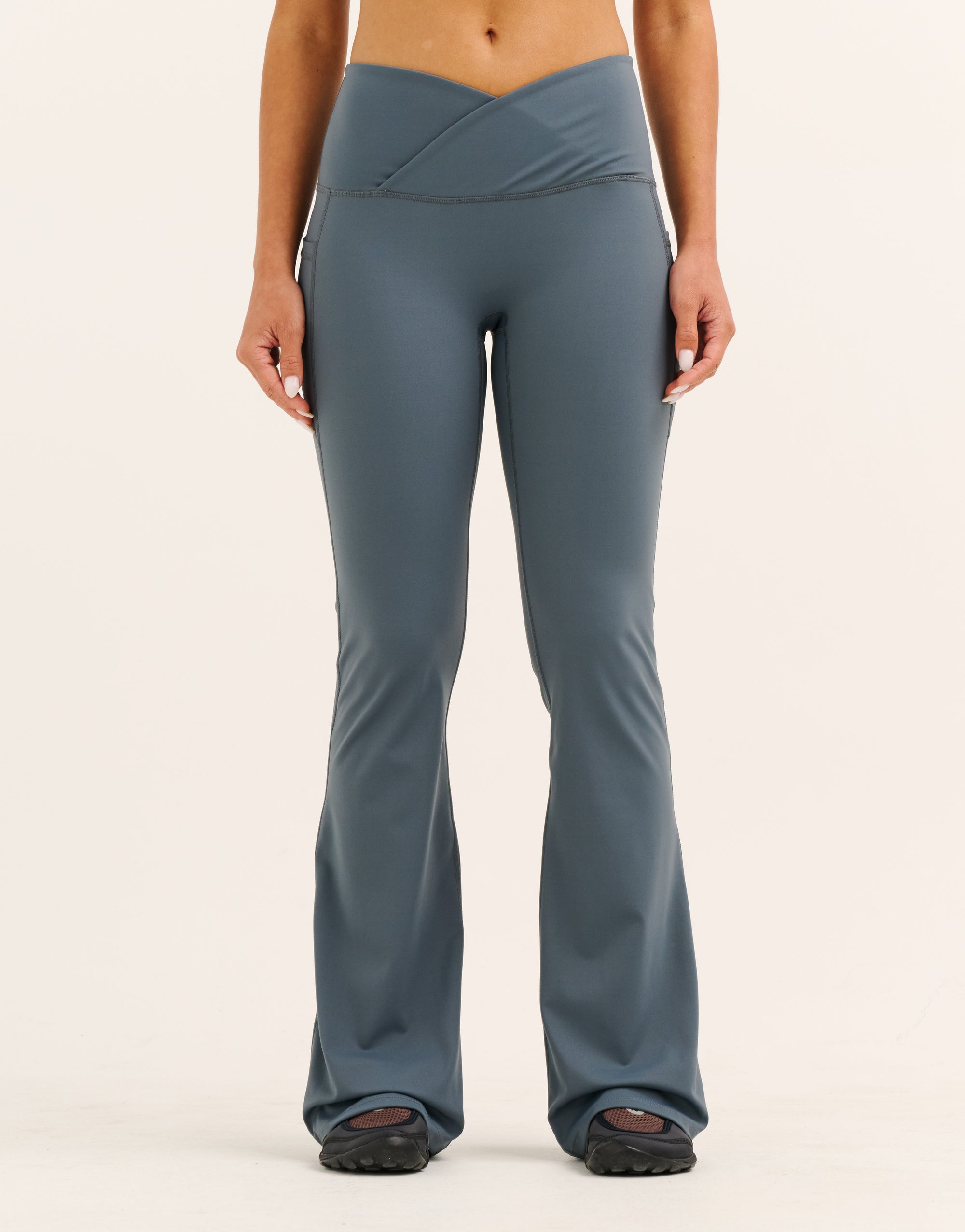Nova Lycra® Flare Leggings - Storm Grey