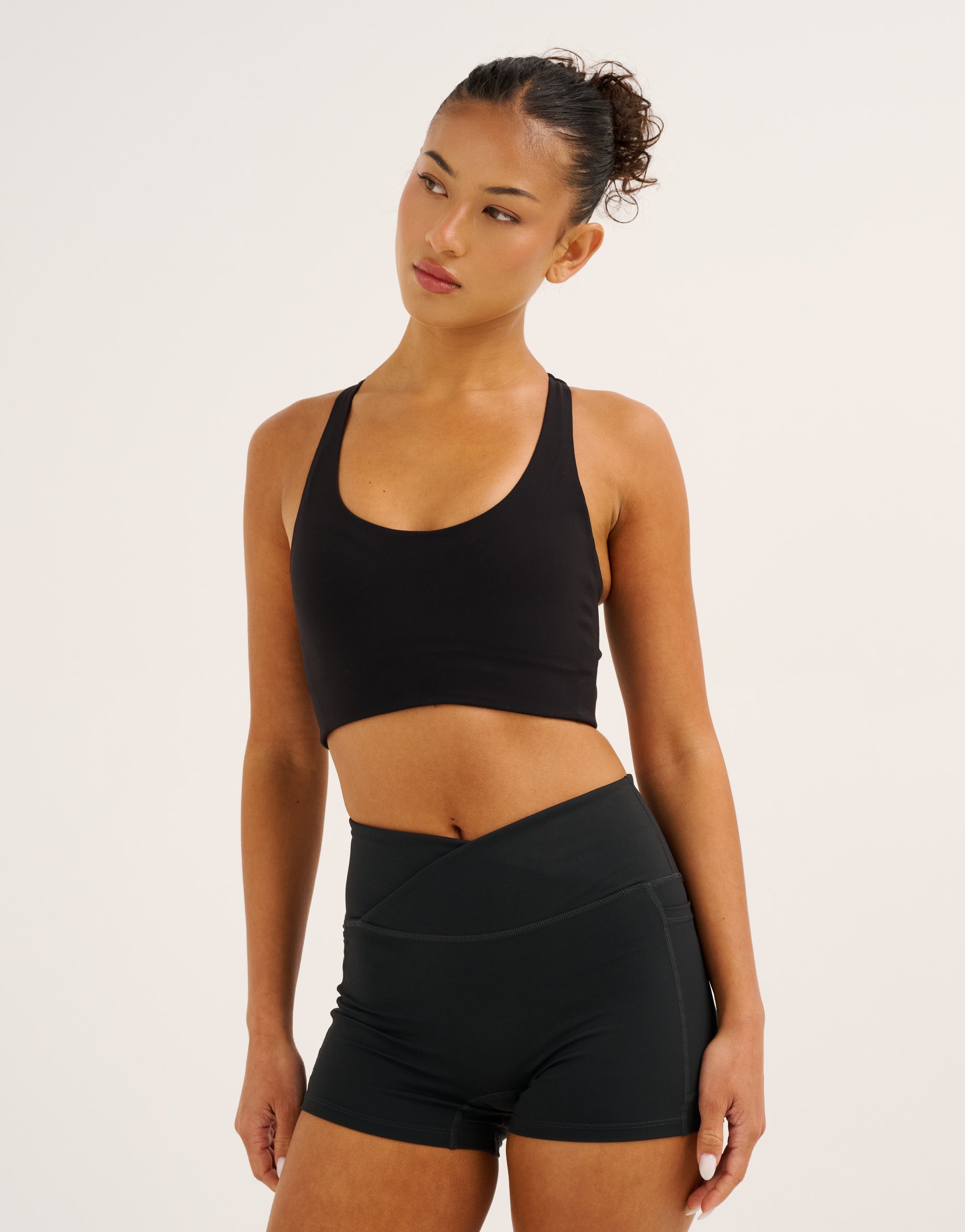 Nova Lycra® Pocket Racer Bra - Phantom Black