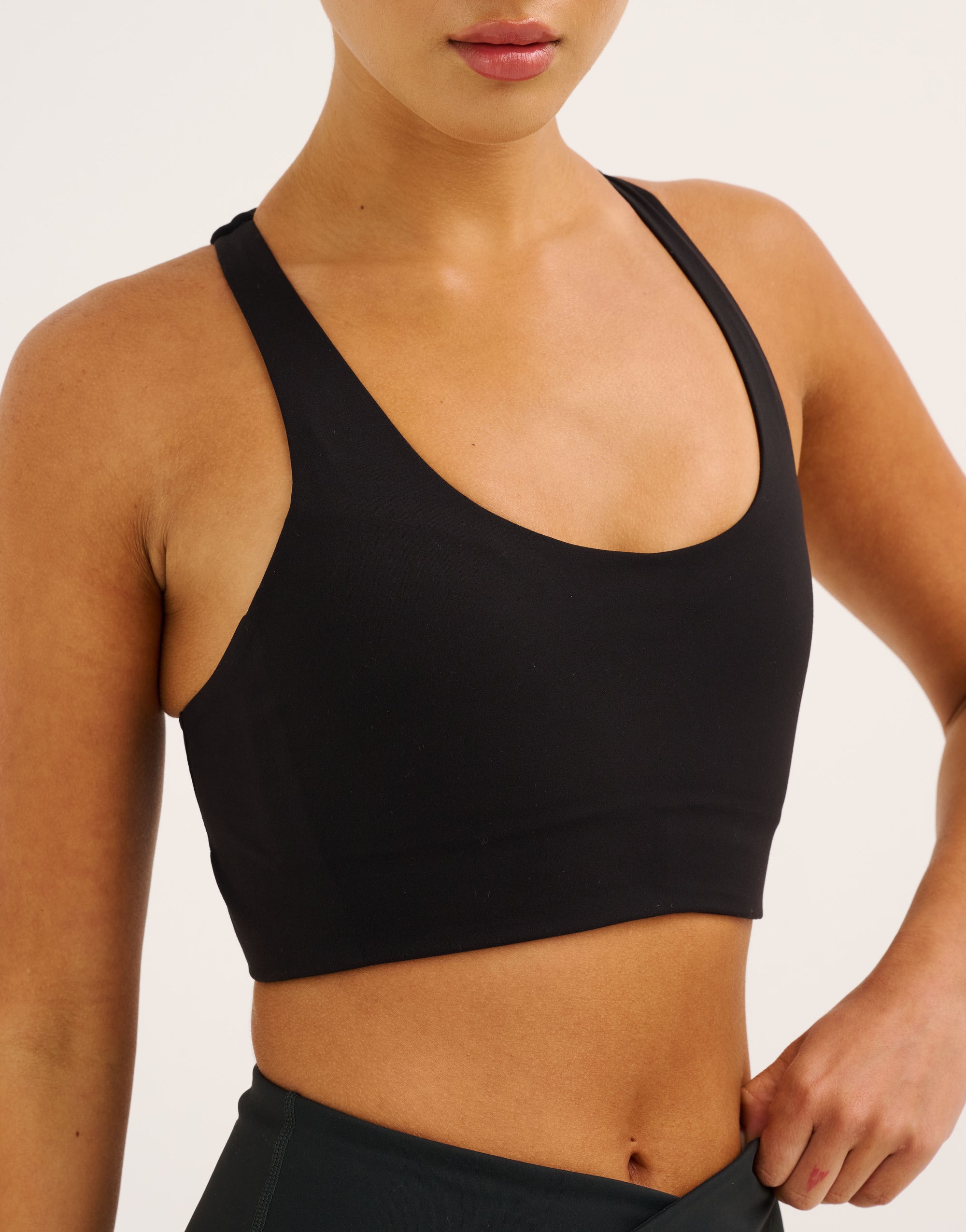 Nova Lycra® Pocket Racer Bra - Phantom Black