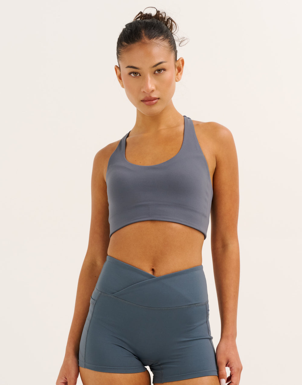 Nova Lycra® Pocket Racer Bra - Storm Grey