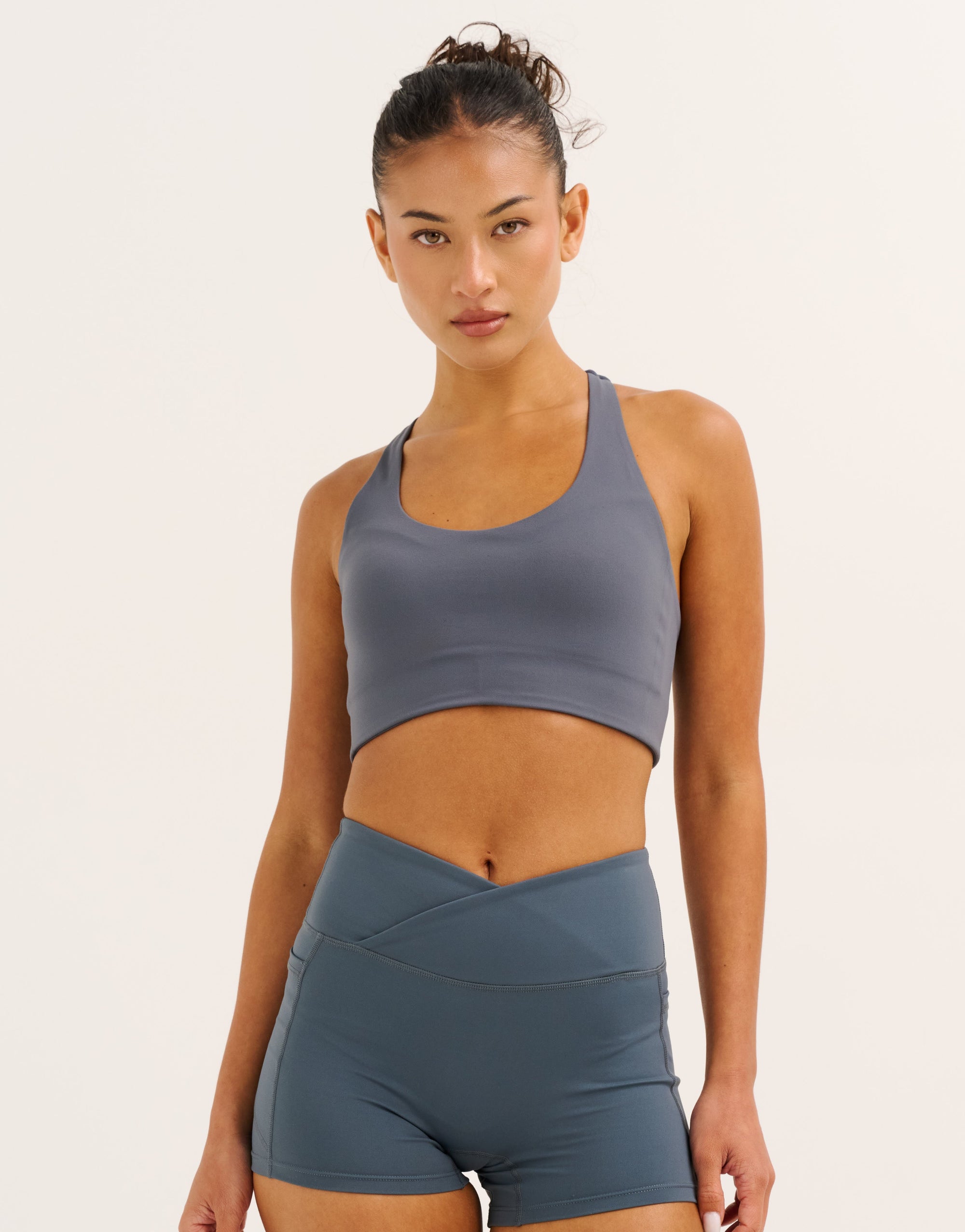 Nova Lycra® Pocket Racer Bra - Storm Grey