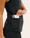 Nova Lycra® Pocket Racer Tank - Phantom Black