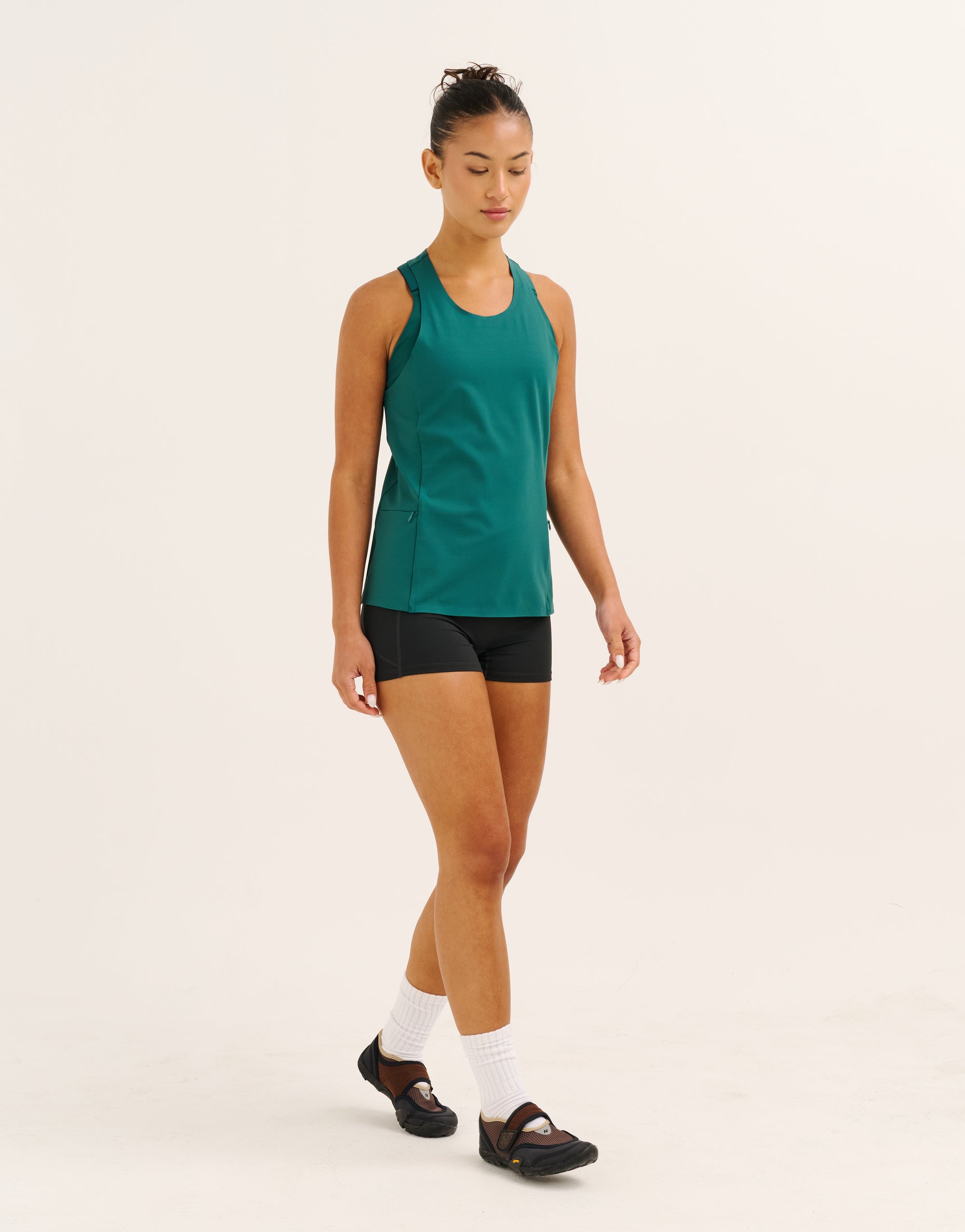 Nova Lycra® Pocket Racer Tank - Teal