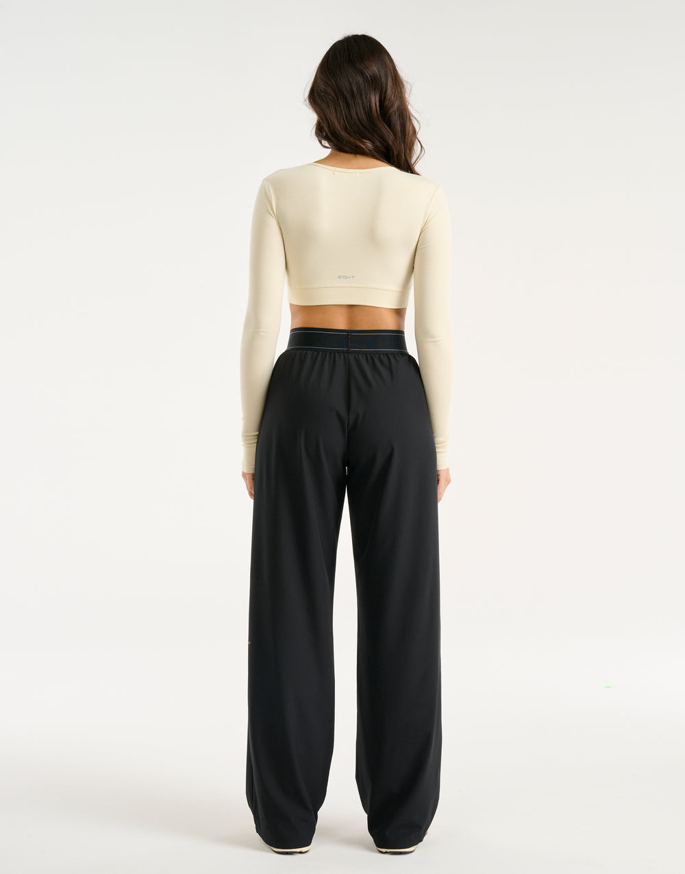 Echt Ribbed Cropped Long Sleeve - Taupe