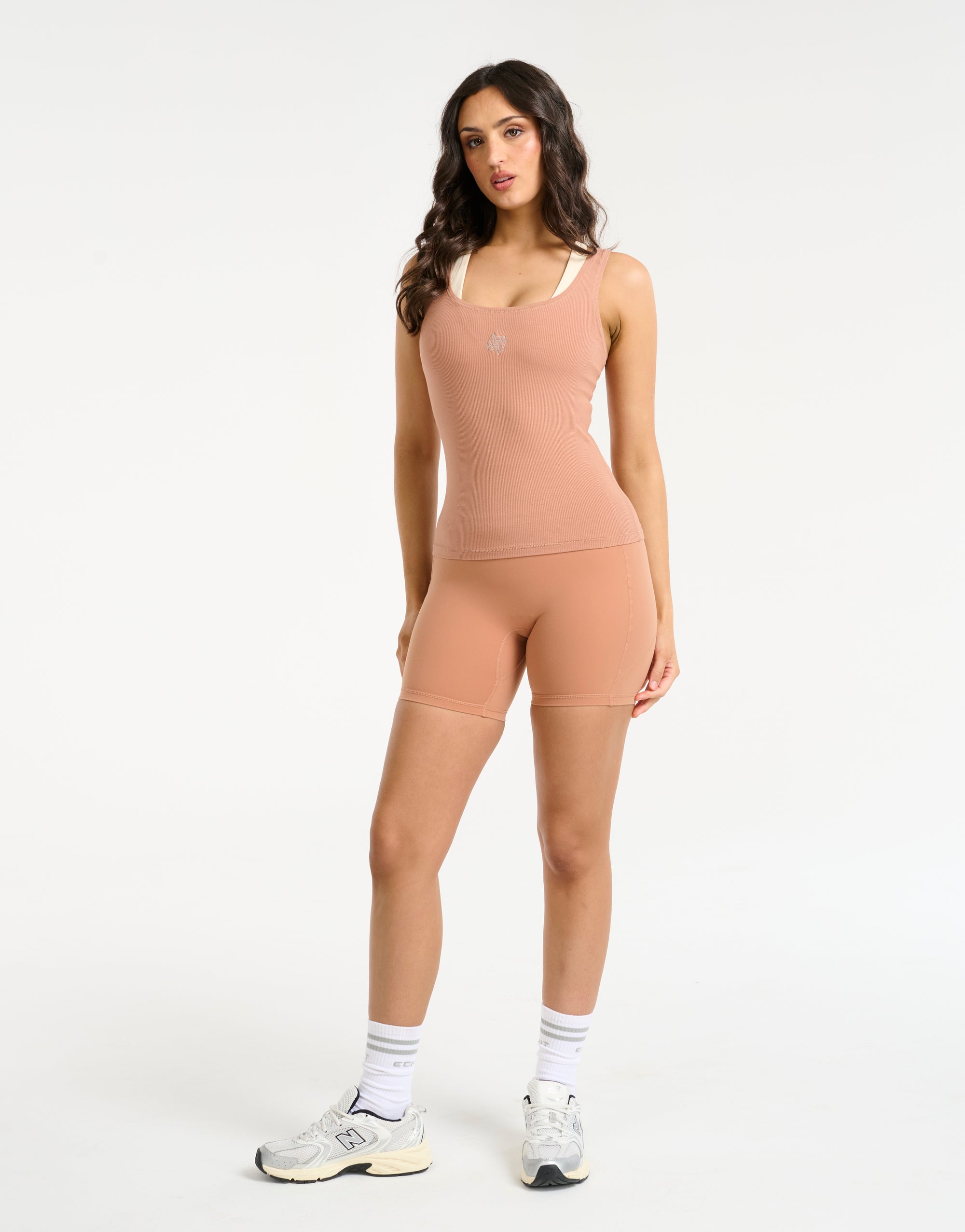 Ribbed Sculpt Tank - Sunset