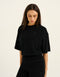 Terry Crop Tee - Black
