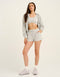 Terry Zip Up Hoodie - Grey Marle