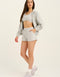 Terry Zip Up Hoodie - Grey Marle