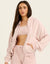 Terry Zip Up Hoodie - Mauve