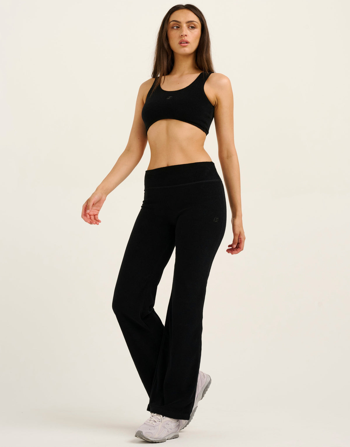 Terry Straight Leg Pant - Black