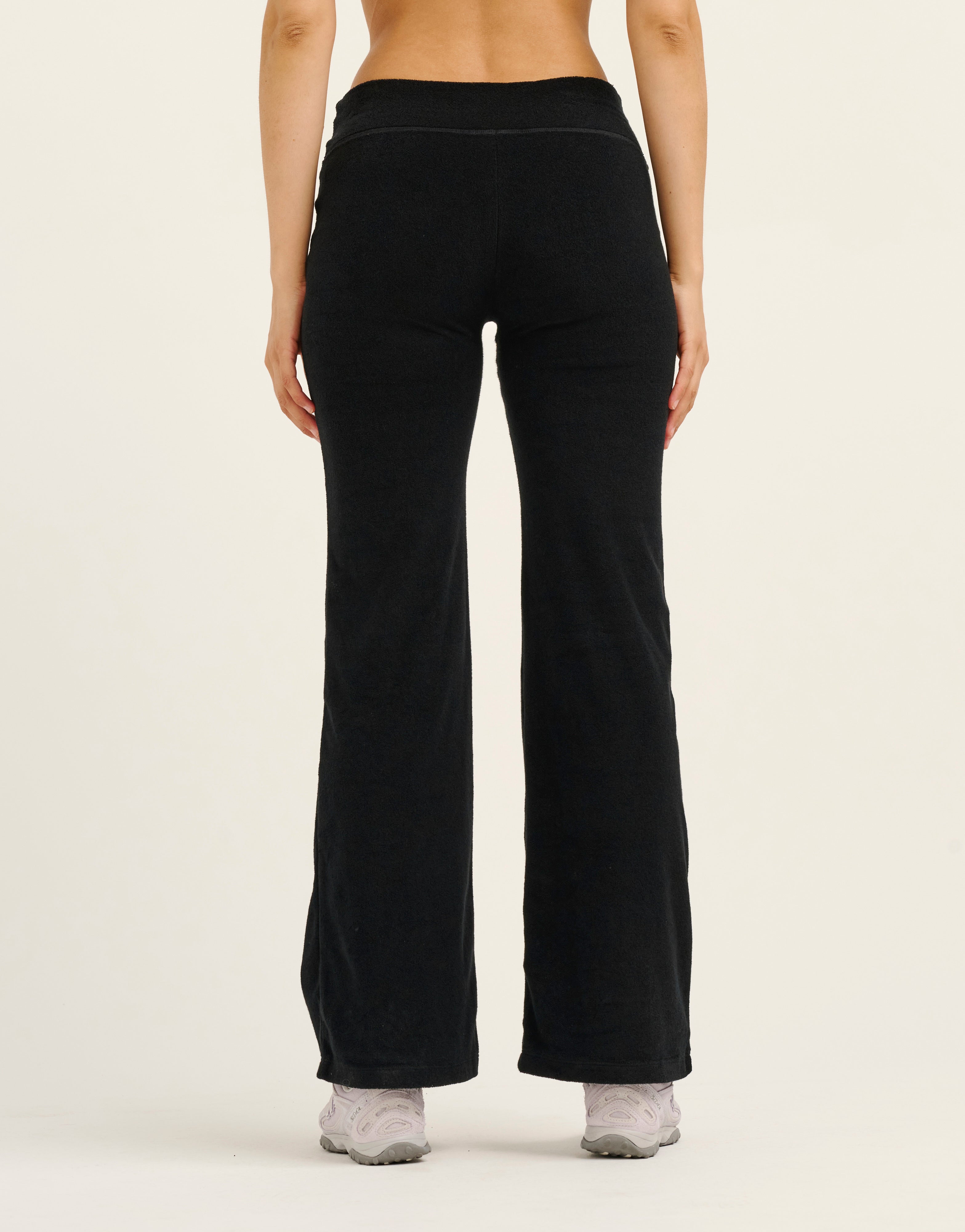 Terry Straight Leg Pant - Black