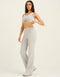 Terry Straight Leg Pant - Grey Marle