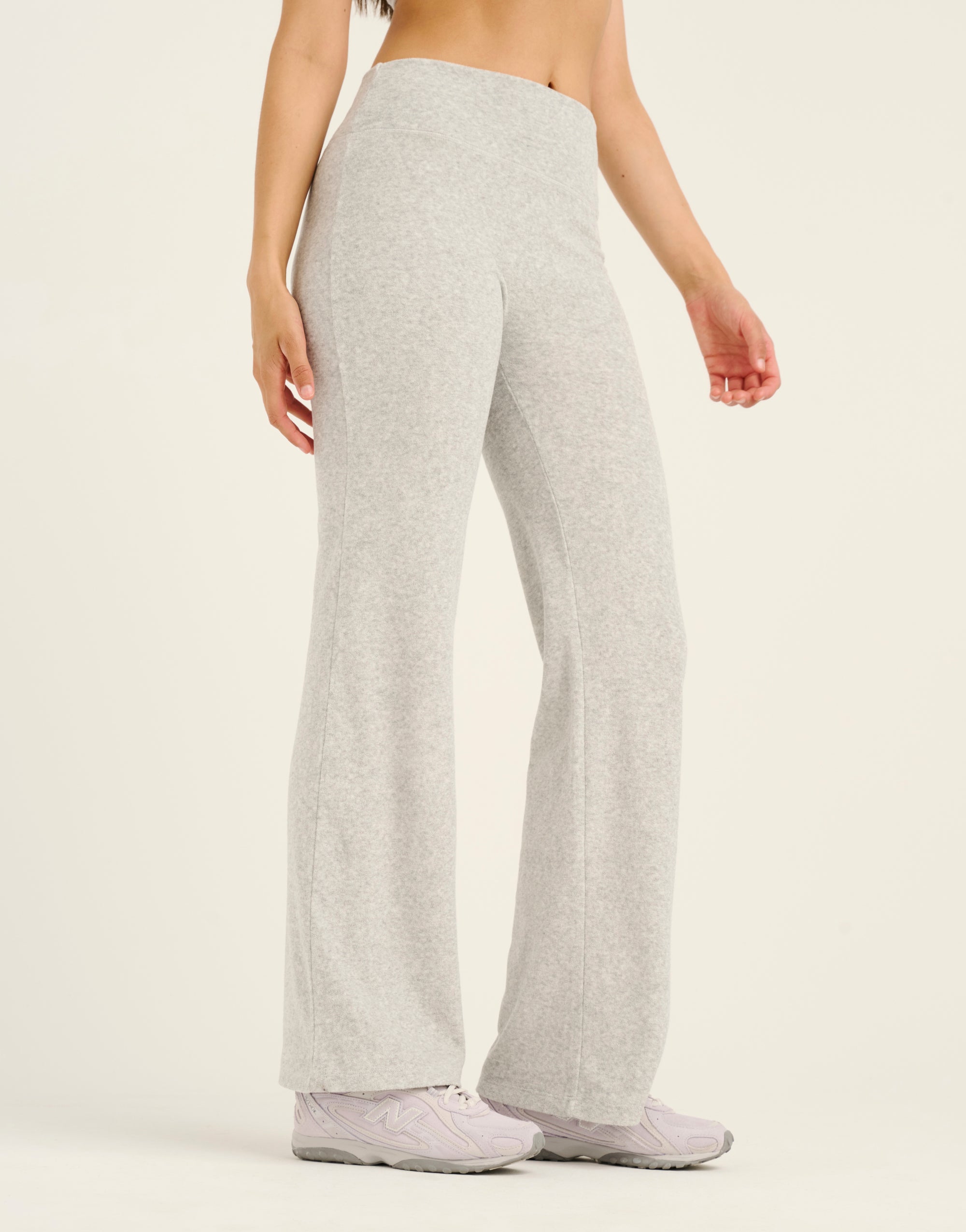 Terry Straight Leg Pant - Grey Marle