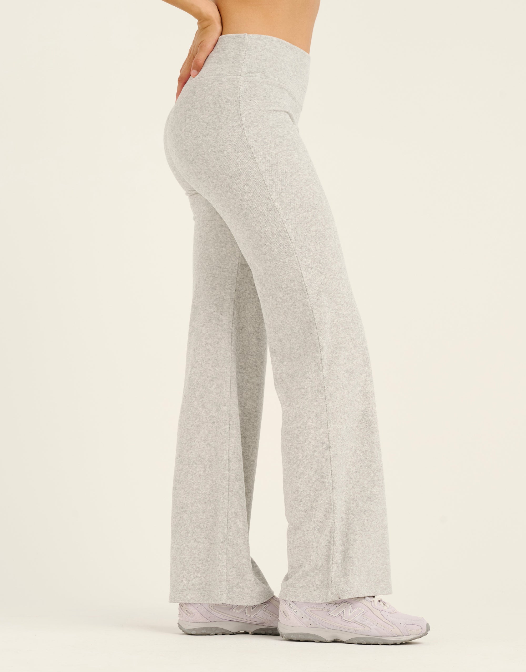 Terry Straight Leg Pant - Grey Marle