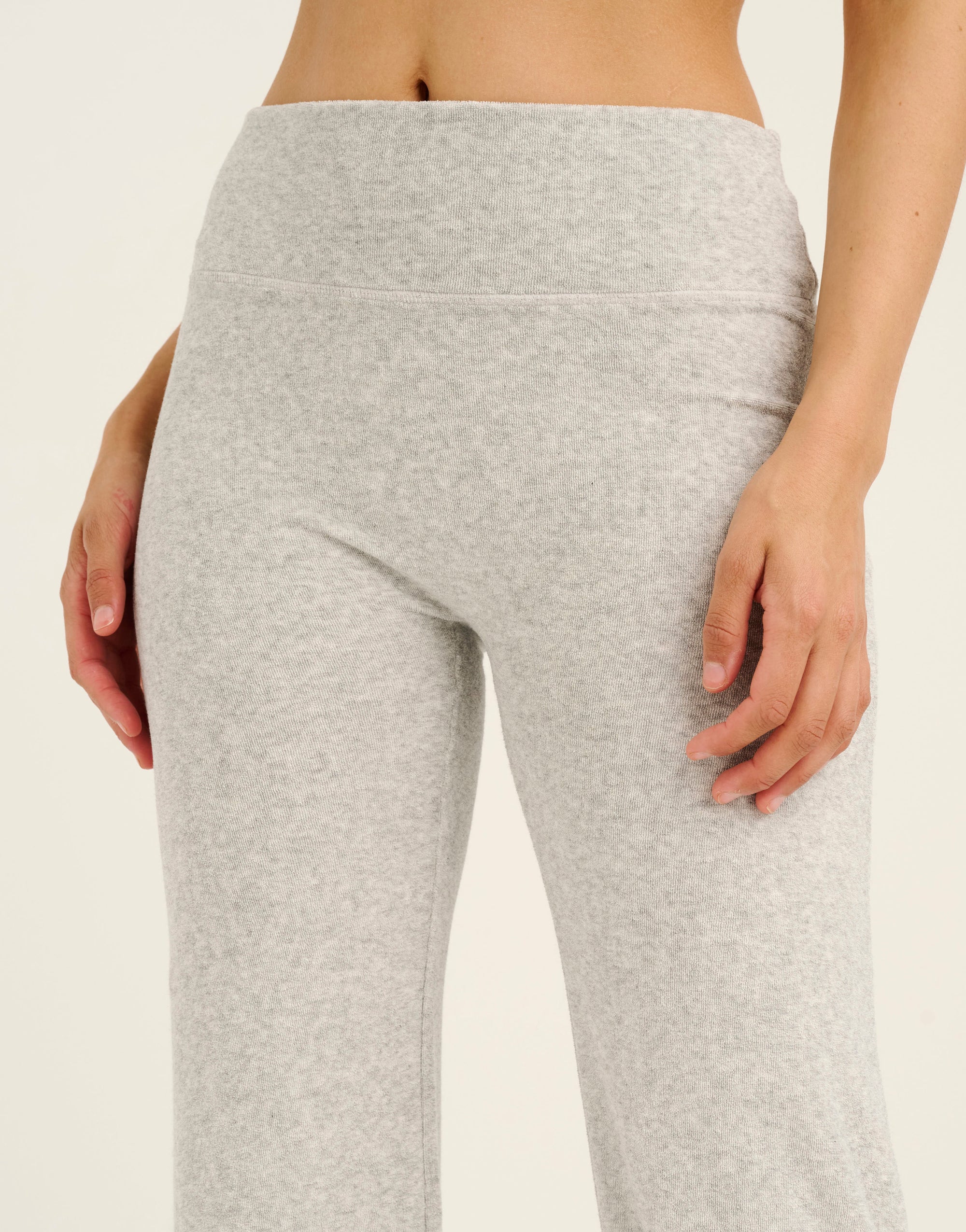 Terry Straight Leg Pant - Grey Marle