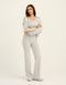 Terry Straight Leg Pant - Grey Marle