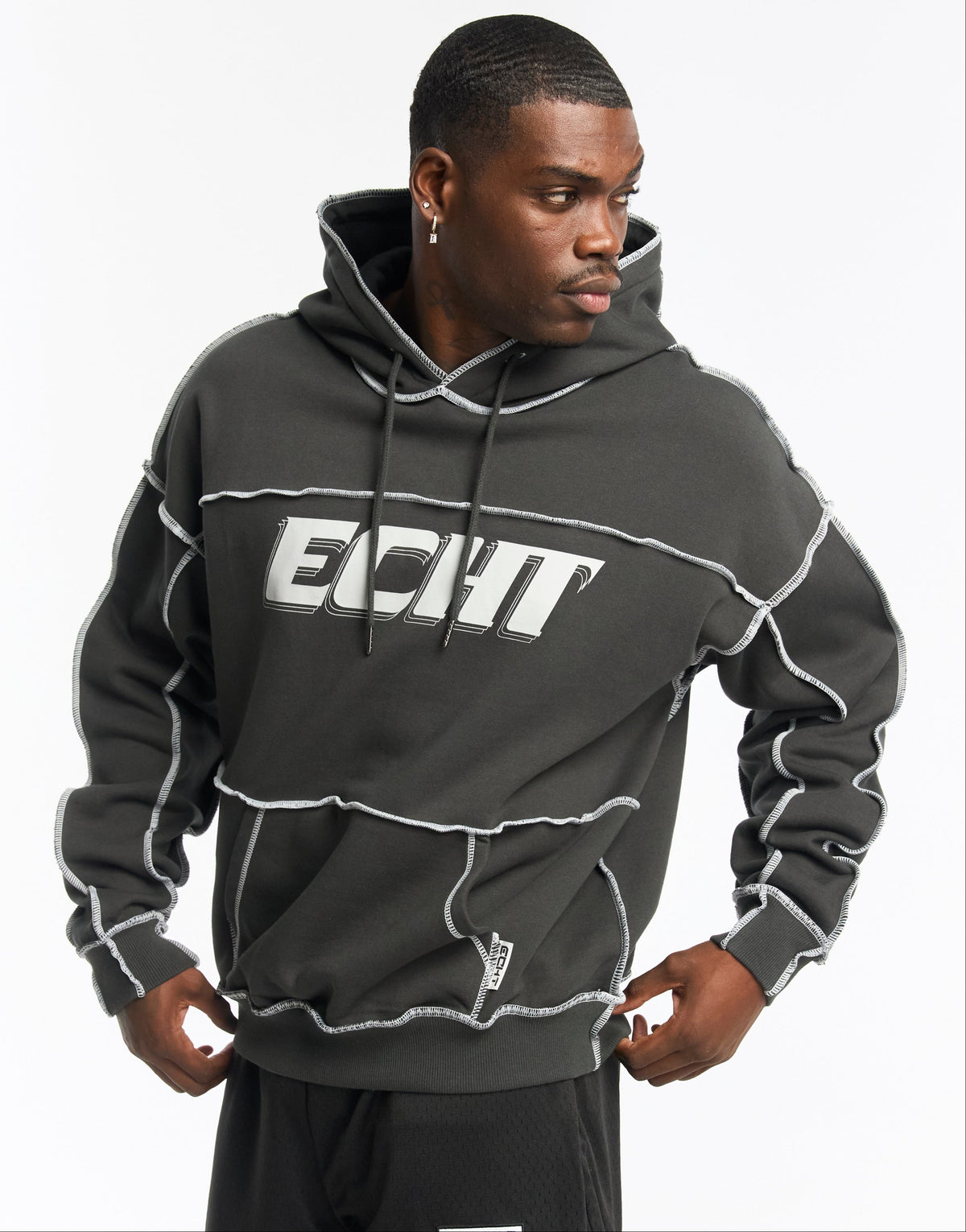 Track Hoodie - Pirate Black