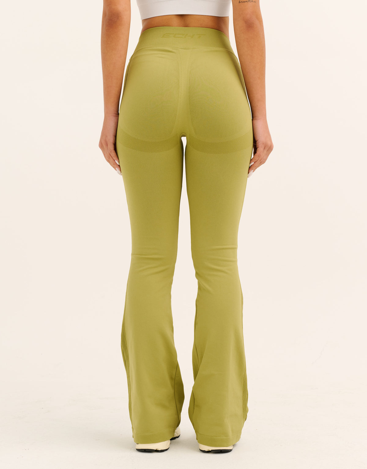 Arise Essential Mid-Waist Flare Leggings - Olive