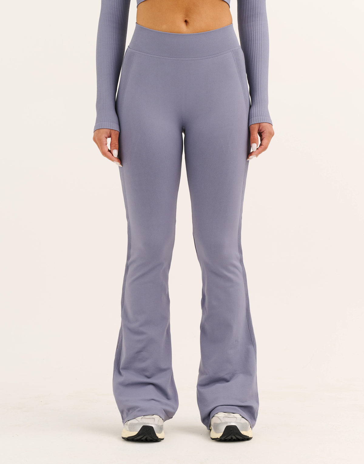 Arise Essential Mid-Waist Flare Leggings - Washed Blue