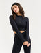 Arise Essential Zip-Up Long Sleeve - Black