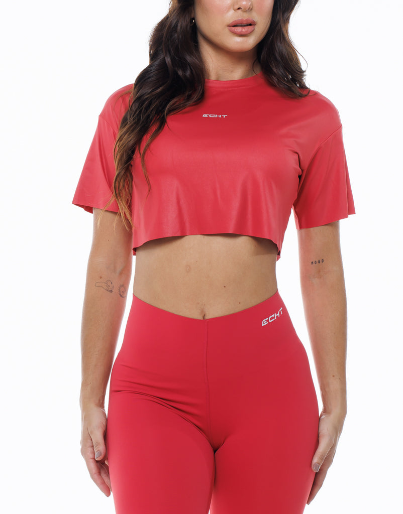 Range Cropped Tee Red
